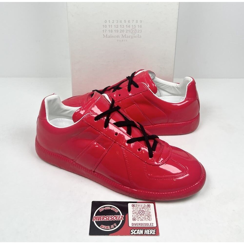 Size 7.5US - Maison Margiela Patent Leather GAT Sneakers❤️ NEW/RETAIL $725!